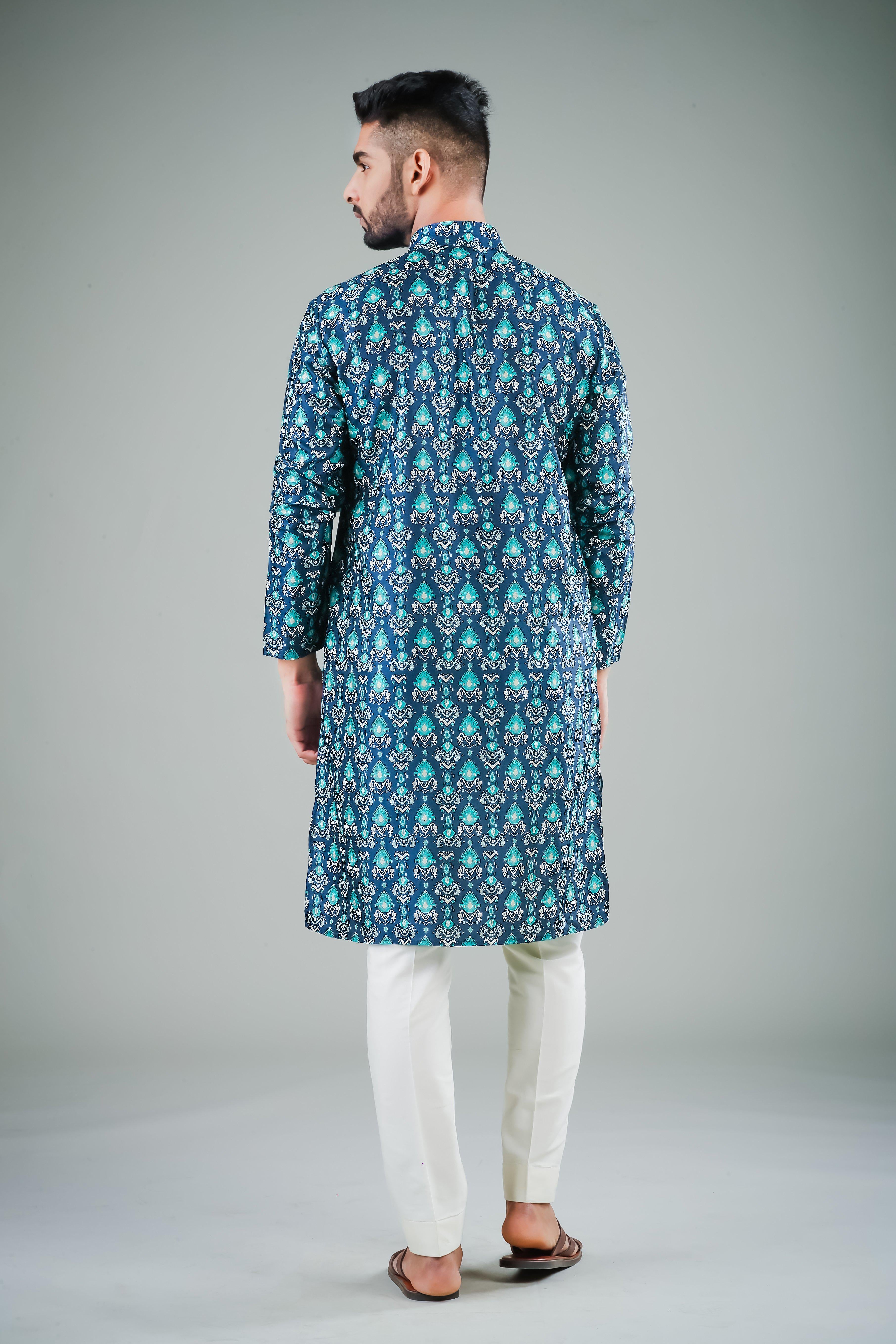 Ethereal Blue - Silk Kurta