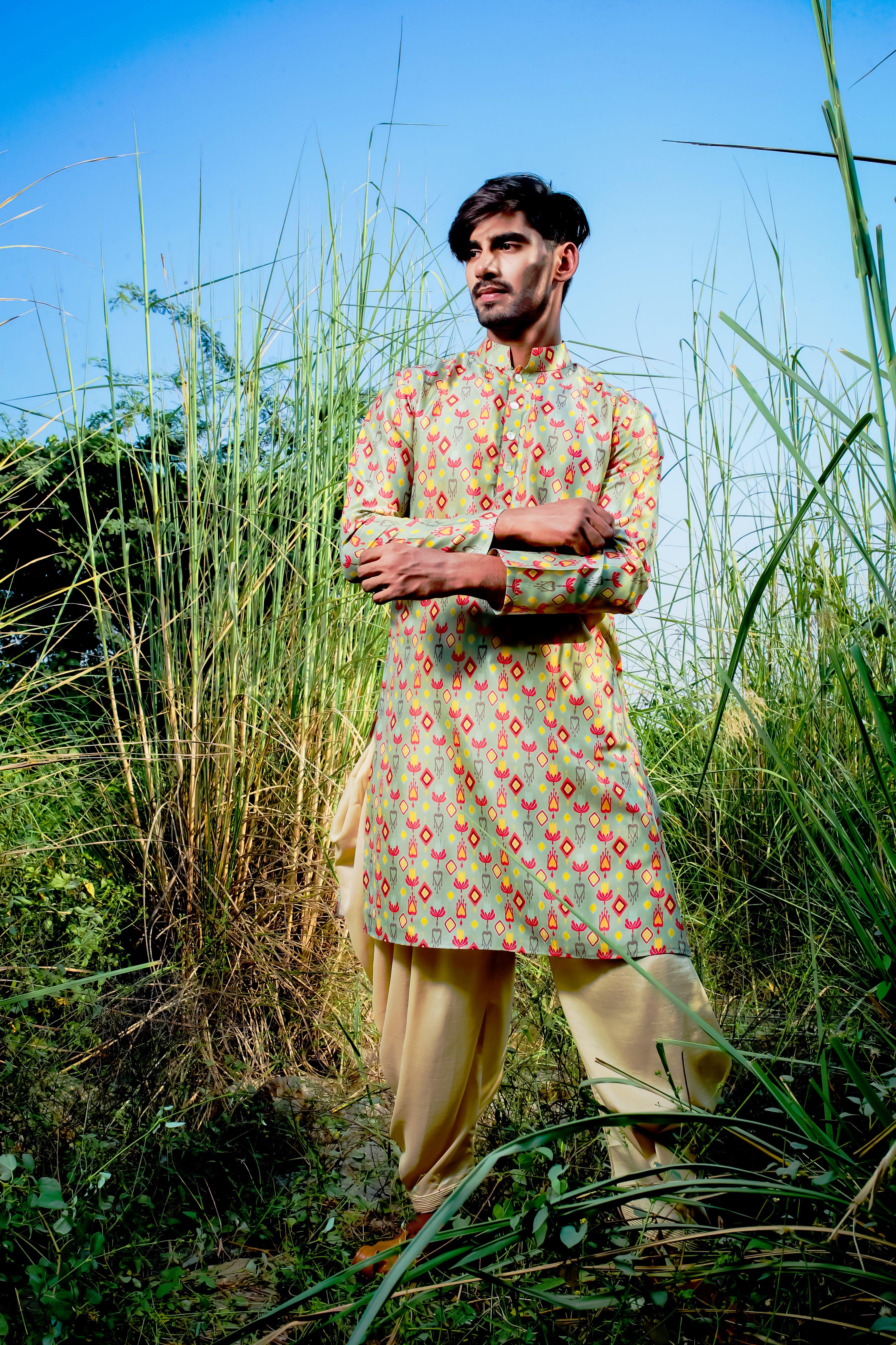 The Swish Green -  Silk Kurta