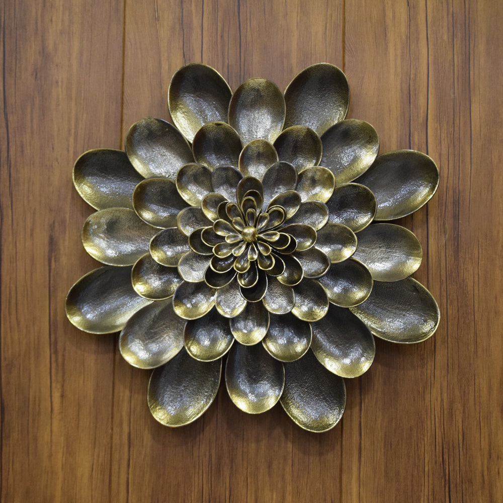 Dalhia Wall Flower Decor - 100% Made From Brass
