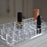 Close-up view of the acrylic lipstick holder, highlighting the clarity and design of the 24 sections