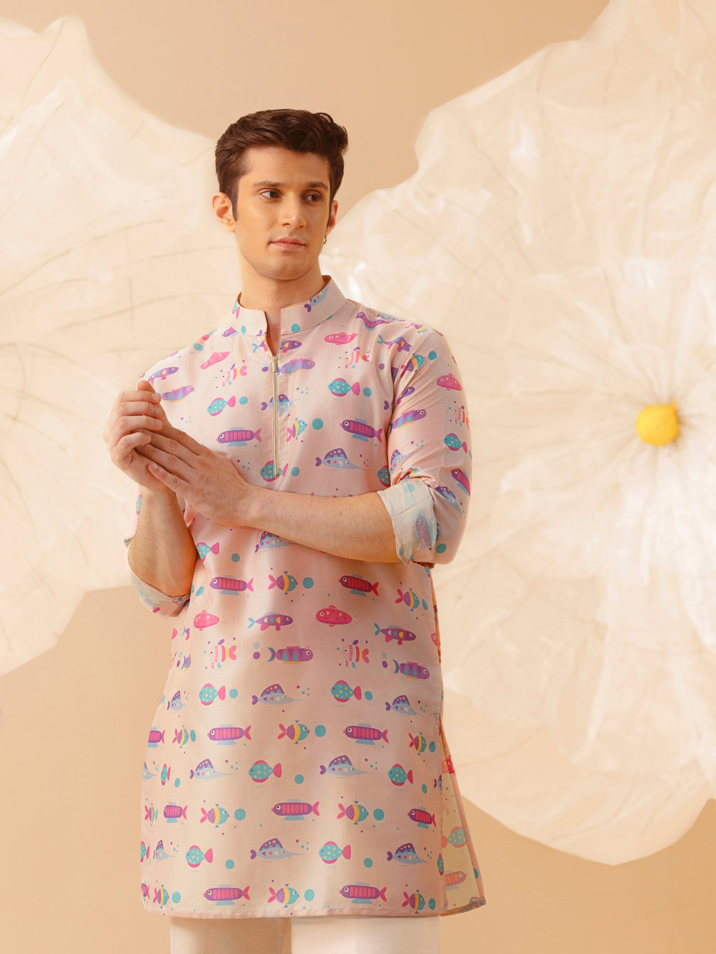 Ocean Bloom - Silk Kurta