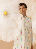 Rangrez  - Silk Embroidery Nehru Jacket Set