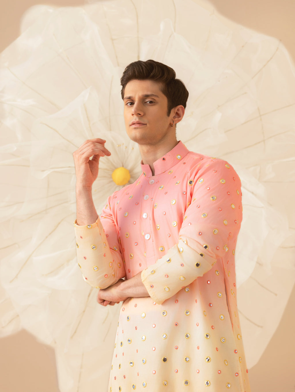 Tarang - Silk Embroidery Nehru Jacket Set