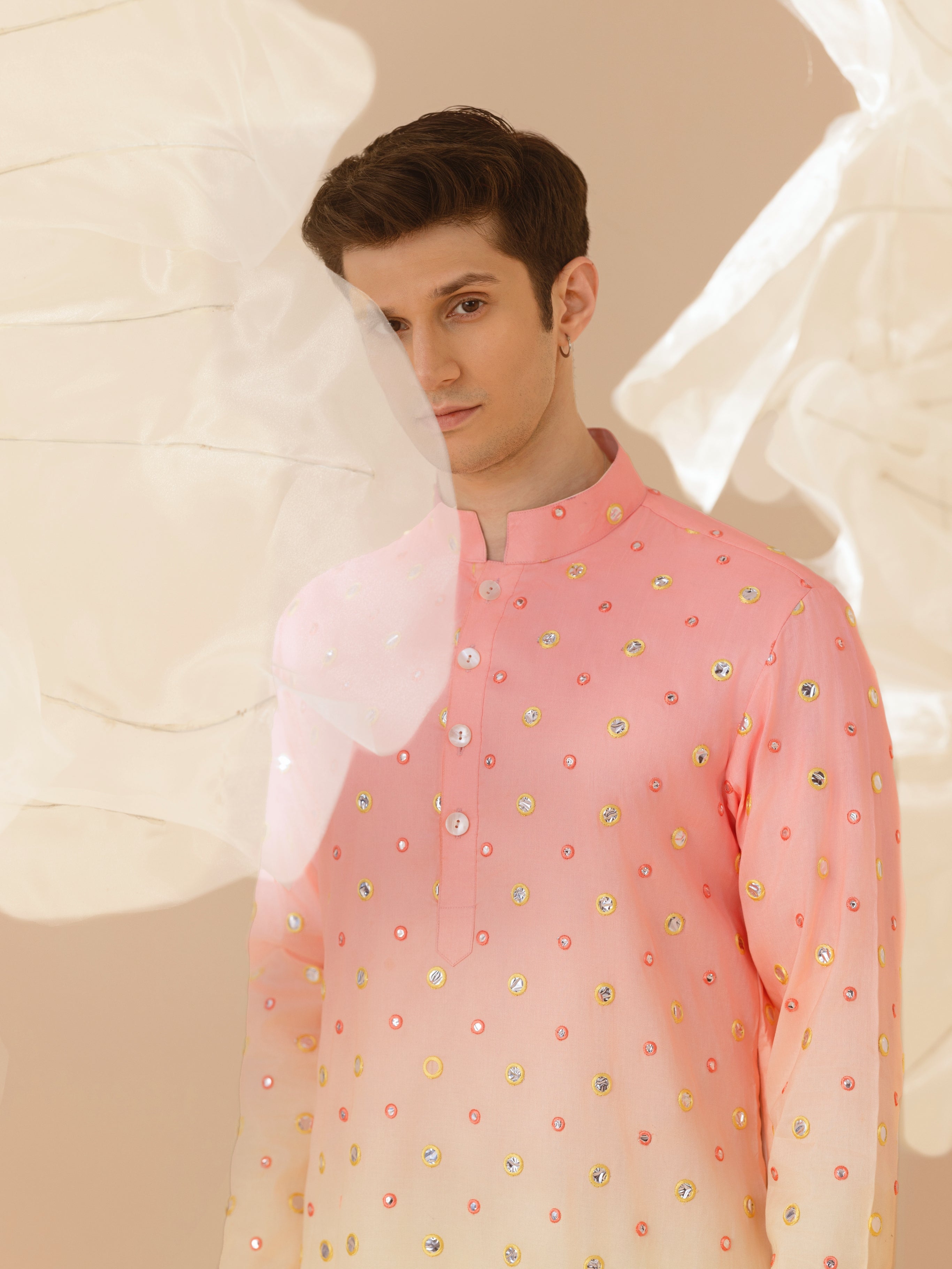 Tarang - Silk Embroidery Nehru Jacket Set