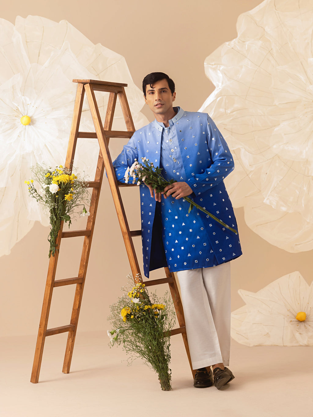 Falak  - Silk Embroidery Kurta Set
