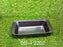 Non-stick baking tray with steel construction for durability.