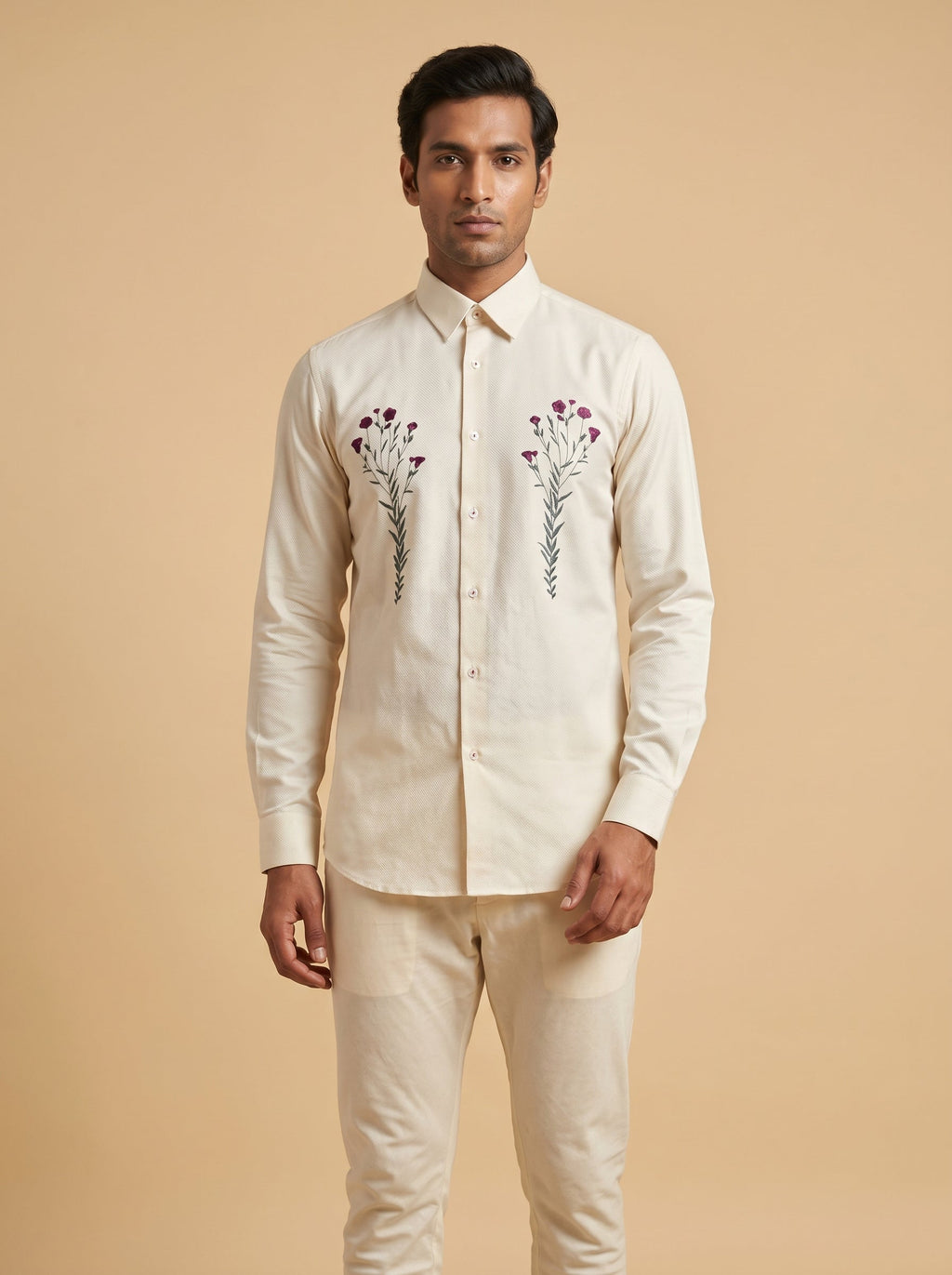 Cream Calm Party Shirt