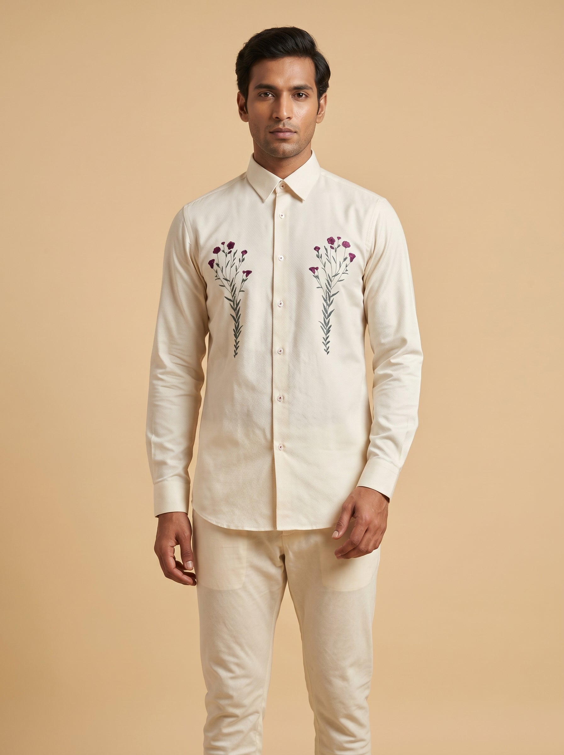 Cream Calm Party Shirt