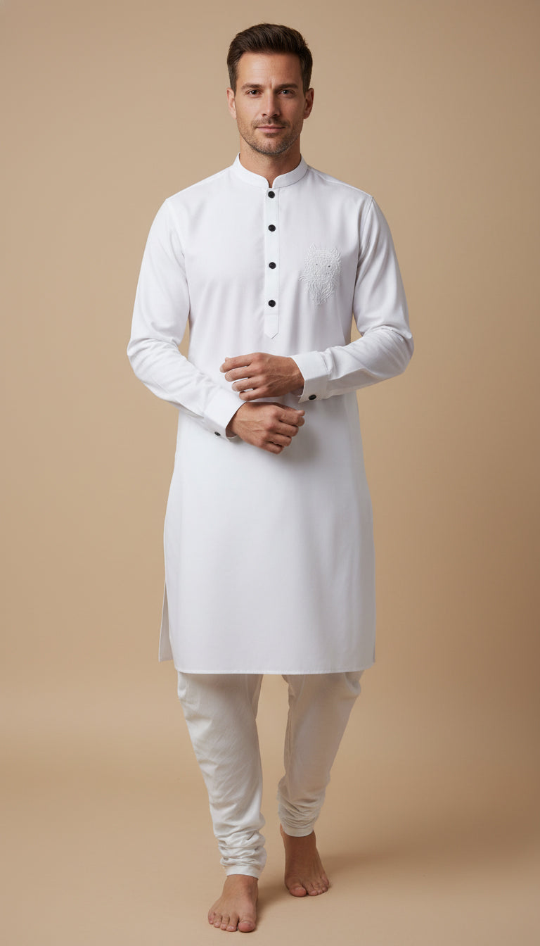 Crisp White Party Shirt