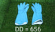 Rubber gloves for cutting, blue color