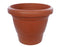 8-inch heavy plastic garden pot brown medium size