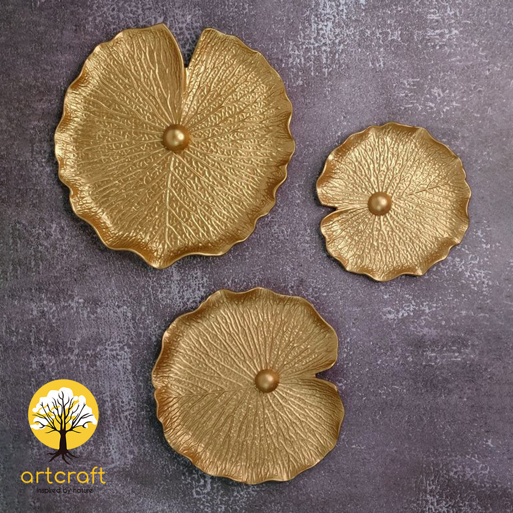 Lily Leaf Wall Flower Decor - 100% Made From Brass
