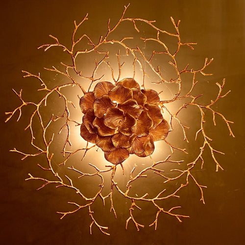 Backlit Gingko Leaf Twig - 100% Made with Brass