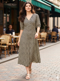 Pure Cotton Wrap Midi Dress