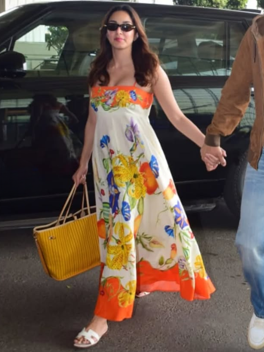 Printed A-Line Linen Maxi Dress (with Lining)